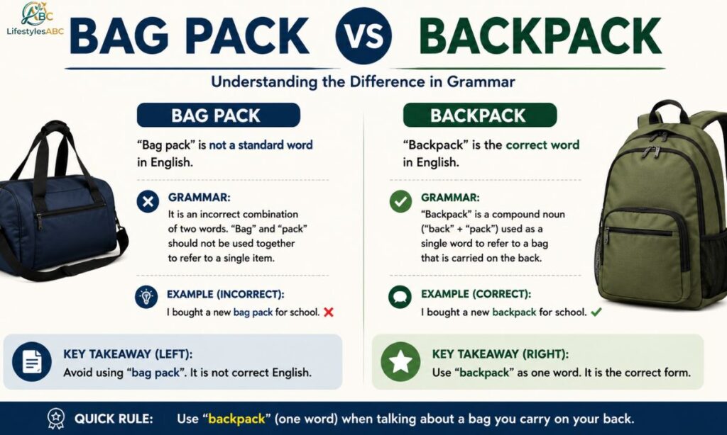 Bag Pack vs Backpack